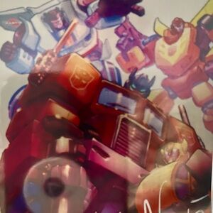 Eddie Nunez Signed Transformers Optimus Prime Metal Trading Card With COA